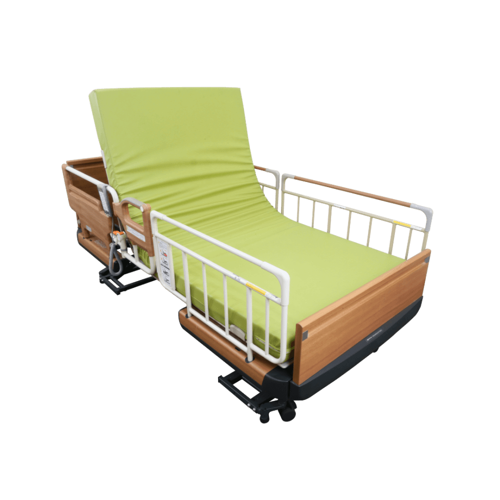 เตียงผู้ป่วยไฟฟ้า PARAMOUNT BED รุ่น Rakusho Z สีไม้ (Half) พร้อมที่นอน รุ่น General Mattress_4